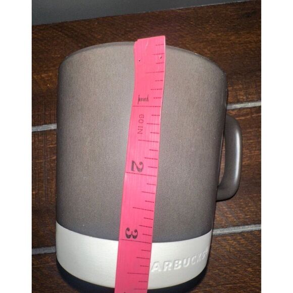 STARBUCKS 2018 Brown Dipped Iridescent Square Handle Coffee Mug White Bottom - Picture 7 of 12